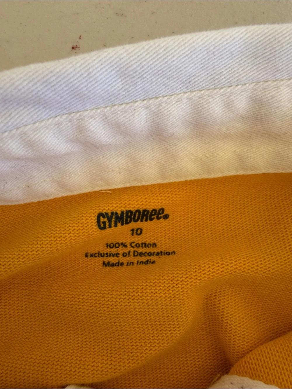 Gymboree Yellow & Dark Green Striped Rugby Polo